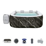 Spa gonflable bestway - lay - z - spa hollywood - 140 airjets - 180 x 180 x 66 cm - 4 à 6 places - carré ... Spa gonflable bestway - lay - z - spa hollywood - 140 airjets - 180 x 180 x 66 cm - 4 à 6 places - carré ...