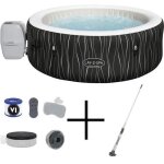 Spa gonflable bestway - lay - z - spa hollywood - 196 x 66 cm - 4 � 6 places - rond + balai aspirateur ...