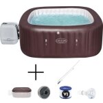 Spa gonflable bestway - lay - z - spa maldives - 201 x 201 x 80 cm - 5  7 places - carr + aspirateur ...