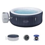 Spa gonflable bestway - lay - z - spa miami - 120 airjets - 180 x 66 cm - 2 � 4 places - rond (couverture ...