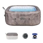 Spa gonflable bestway - lay - z - spa rome - 140 airjets - 180 x 180 x 71 cm - 4 � 6 places - carr� (couvertur ...