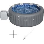 Spa gonflable bestway - lay - z - spa santorini - 5  7 places - rond + aspirateur pour spa
