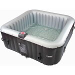 Spa gonflable avec cercle flottant led nice - 6 places - gris / noir
