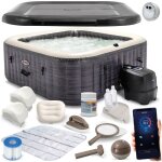 Spa gonflable avec hydromassage - intex - 6 personnes - 239x71 cm - hydromassage - contr�le via application ...