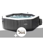 Kit spa gonflable intex purespa carbone octogonal bulles et jets 4 places + kit dentretien Kit spa gonflable intex purespa carbone octogonal bulles et jets 4 places + kit dentretien