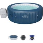Spa gonflable lay - z - spa milan - 196 x 71 cm - 4 / 6 places - rond - bestway Spa gonflable lay - z - spa milan - 196 x 71 cm - 4 / 6 places - rond - bestway