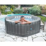 Spa gonflable - netspa - silver - 5 / 6 personnes - 1. 95m x 1. 95m - 42�c max