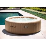 Spa gonflable  remous intex 28428 bubble massage pure spa 216x71 cm - 6 places - sable