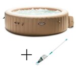 Spa - intex - purespa sahara - 8 places - 170 diffuseurs � bulles + nettoyeur spa - zr100