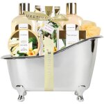 Coffret de bain - luxetique - parfum de vanille - 8 pièces - cadeau anniversaire - bien - être femme Coffret de bain - luxetique - parfum de vanille - 8 pièces - cadeau anniversaire - bien - être femme