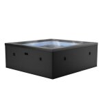 Spa semi - rigide netspa idaho charcoal black carr� (4 � 6 places) - wifi