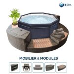 Spa semi - rigide octogonal octopus netspa - 4 à 6 personnes - mobilier 5 éléments Spa semi - rigide octogonal octopus netspa - 4 à 6 personnes - mobilier 5 éléments