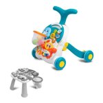 Chariot de marche dactivits 3 en 1 caretero - turquoise - table multifonctions interactive