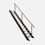 Spark - escalier droit  led intgres gris anthracite