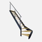 Spark - escalier gris anthracite quart tournant gauche