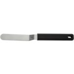 Spatule coude avec lame en acier inoxydable manche noir - 9cm