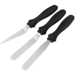 Spatule � p�tisserie - inox - 3pcs - ergonomique - antid�rapante - facile � nettoyer