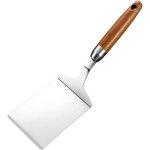 Spatule � cr�pes - professionnelle - acier inoxydable 304 - 28. 5x11x8. 5 cm - ergonomique - blanche