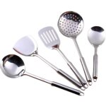 Spatule ecumoire louche cumoire aides de cuisine sculpture monumentale spatule cuillre 5 pcs en inox ...