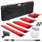 Spatule enduit lissage set comprenant 5 grattoirs de surface (190 mm demi - lune 250 mm 400 mm 600 mm ...