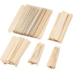 Spatule � �pilation en bois - estampille - 250 pi�ces - 5 tailles - jetable - bois de bouleau - l�vres ...