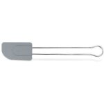 Spatule silicone - kela - cookie - 28cm - manche en inox - gris clair
