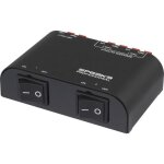 Speaka professional 2 ports commutateur pour haut - parleur borne de connexion bo�tier m�tallique noir ...