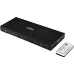 Speaka professional 4x2 ports switch hdmi avec ports audio 3840 x 2160 mill. pixel noir