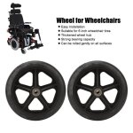 Offre spciale 2pcs roue de remplacement professionnel noir sr pu accessoire de roue avant pour fauteuil ...