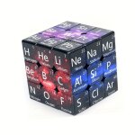 Speed cube magique stickerless cube magique 3x3 tableau p�riodique chimique cube de vitesse jeu de puzzle ...