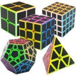 Speed magic cube ensemble pyraminx + megaminx + 2x2x2 + 3x3x3 + 4x4x4 5 pack puzzle cube set puzzle de ...