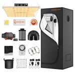 Lampe de culture led spider farmer sf1000 samsung lm301h evo + tente 70x70x160cm + kit de ventilateur ...