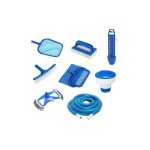 Spido - kit entretien piscine complet 12 m - �puisettes brosses diffuseur chlore thermom�tre t�te de ...