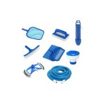 Spido - kit entretien piscine complet - �puisette surface et fond brosses diffuseur chlore thermom�tre ...
