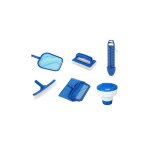 Spido - kit entretien piscine - �puisette surface et fond brosse paroi 26 cm brosse ligne d?eau diffuseur ...