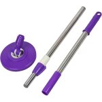 Spin mop pole handle rotating mop tlescopique poigne de rechange accessoires de vadrouilleviolet