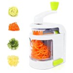 Spiraliseur de l�gumes 4 en 1 coupe - l�gumes spirale avec bac de r�cup�ration sans bpa spaghetti courgette ...