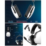Spirit of gamer xpert h1400 ? casque pc gamer sans fil rf / bluetooth 7. 1 virtuel micro d�tachable blanc ...