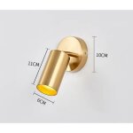 Spot de chevet applique murale d�coration lumineuse source lumineuse e27 or