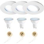 Spot encastrable led - edo solutions - edo777860 - 5w6500k - 801038 - 3pak - lot 3x55w gu10 - orientable ...