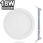 Spot encastrable led rond extra - plat 18w - blanc froid 6000k