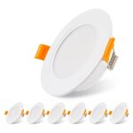 Spot encastrable led ultra plat - mich - lot de 6 - 5w - 3000k - blanc chaud - ip54 - diam�tre douverture ...