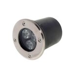 Spot ext�rieur encastrable led ip65 220v sol 3w 18� - blanc chaud 2300k - 3500k