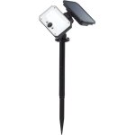 Spot extrieur  piquer - brilliant - joplin - led et solaire - dtecteur - plastique et verre - 4 w ...