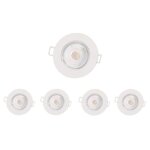 Spot led encastrable 5w ip65 blanc silumen - lot de 5 Spot led encastrable 5w ip65 blanc silumen - lot de 5