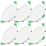 Spot led encastrable dimmable 230v 7w ? �tanche ip44 ? luminosit� r�glable ? lot de 6 ? pour salle de ...