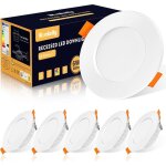 Spot led encastrable - estampille - 6w - blanc froid 6000k - 600 lm - ip44 - diam�tre trou 68 - 80 mm ...