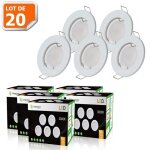Spot led encastrable fixe ronde blanc gu10 230v - lampesecoenergie - lot de 20 - 430 lm - 5w - int�rieur ...