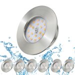 Spots led encastrable kimjo - 3000k blanc chaud ip44 - 75mm * h25mm - clairage encastr - salle de ...