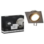 Spot de plafond encastrable - edo - aktyn 1 sq - noir - gu10 - ip20 Spot de plafond encastrable - edo - aktyn 1 sq - noir - gu10 - ip20
